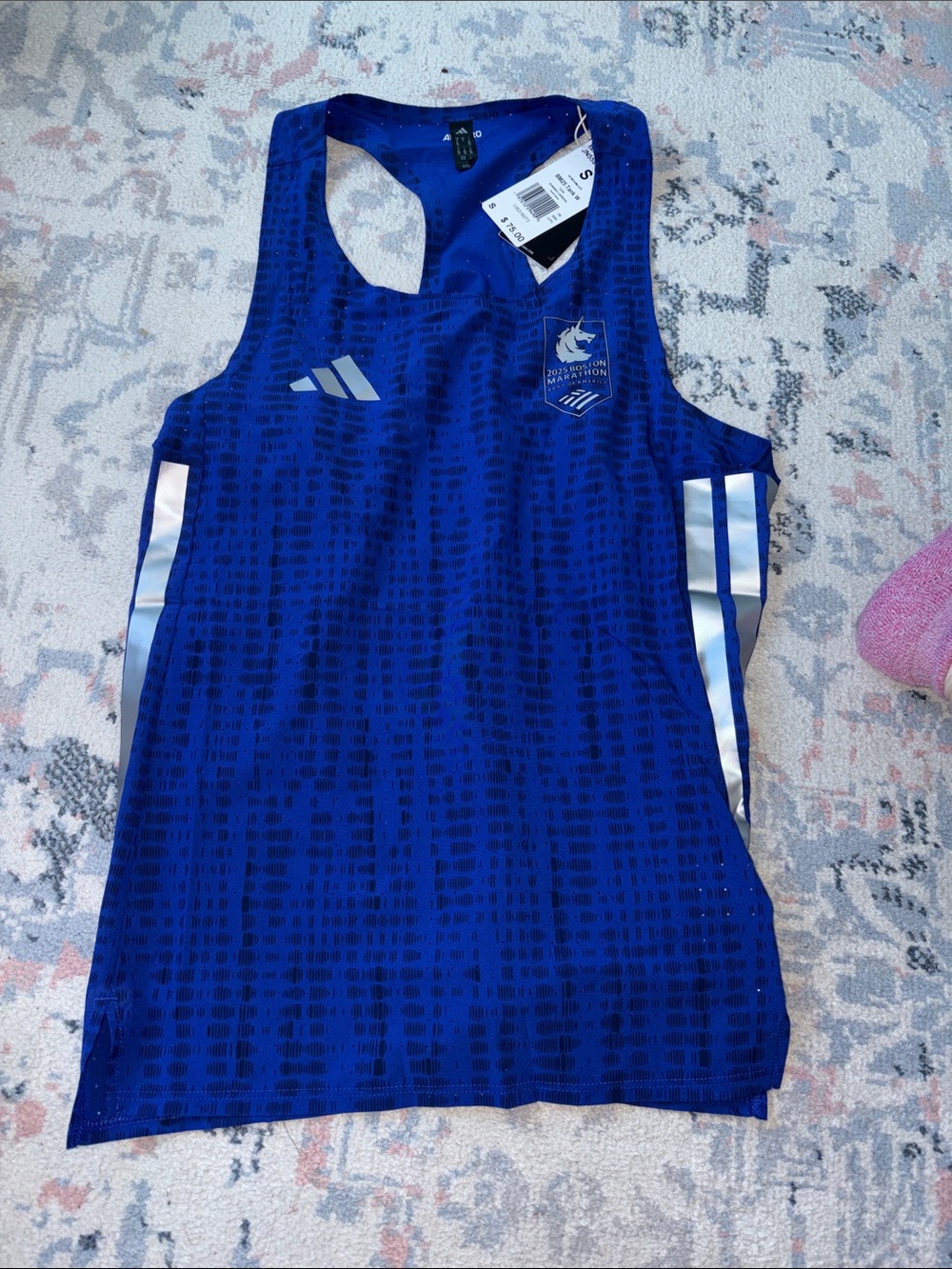 adidas Royal Blue Marathon Racerback Training Tank 2025 size small